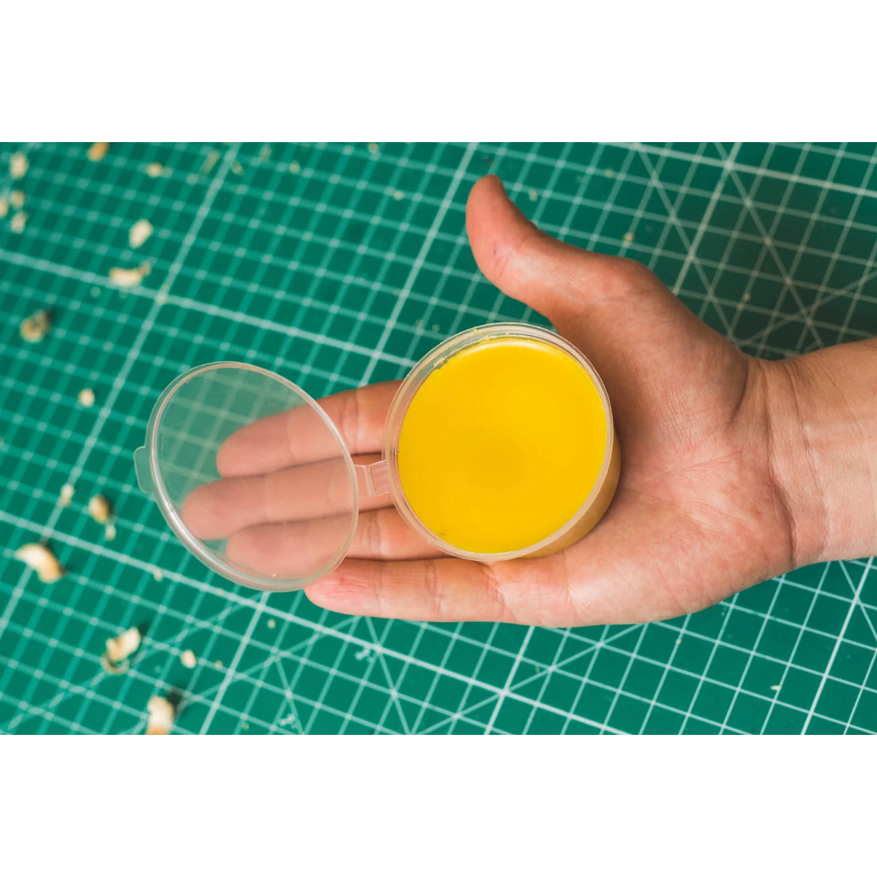 Wood polishing bees wax.