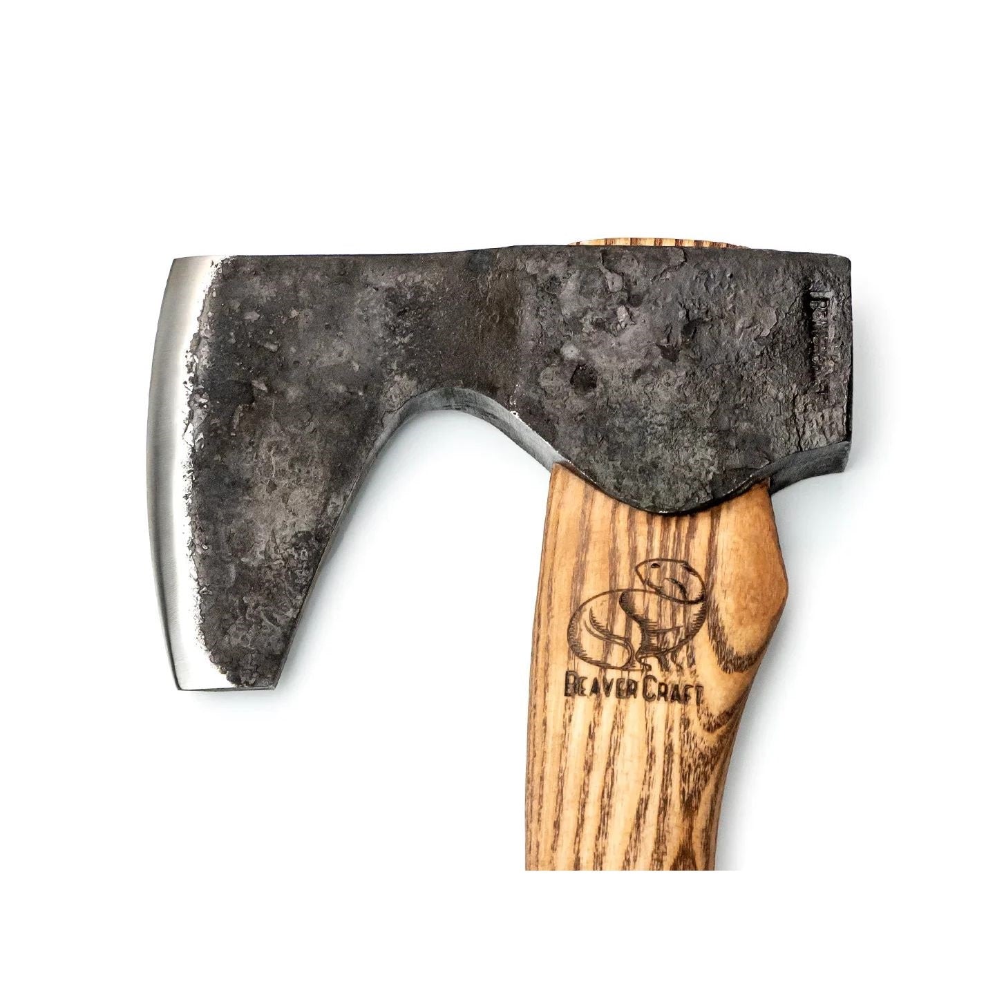 Bearded wood carving hatchet.