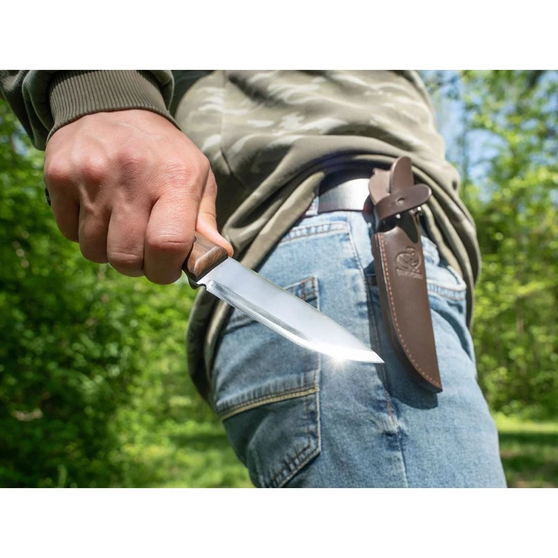 BeaverCraft Bushcraft Knife with Walnut Handle - Breeze BSH6