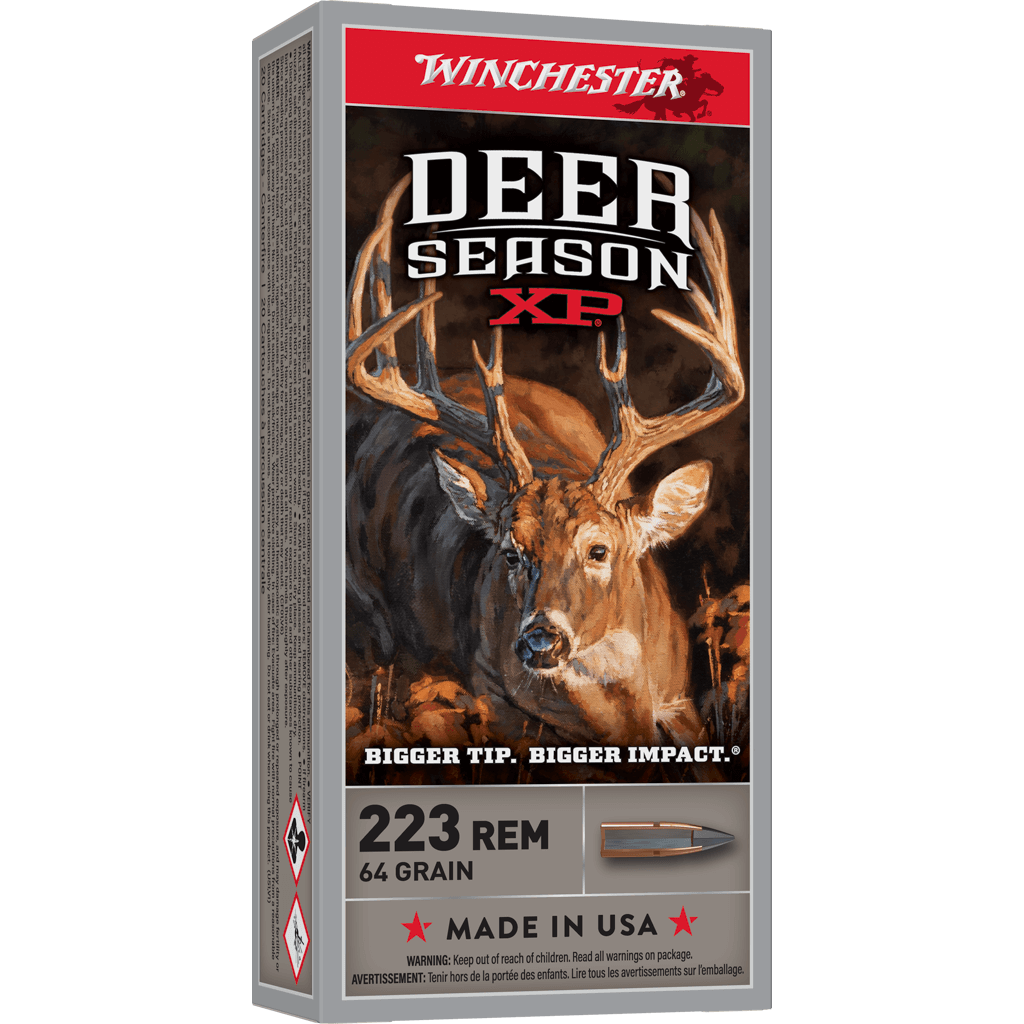 Winchester Deer Season XP Rifle Ammo, 223 Rem., 64 gr., Ext Point Polymer Tip, 20 rd.
