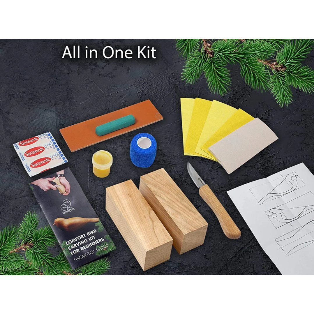 All in one wood carving kit for beginners.