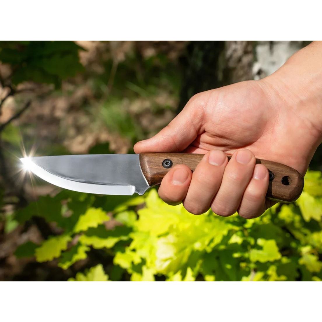 BeaverCraft Bushcraft Knife with Walnut Handle - Wild Harvest BSH7