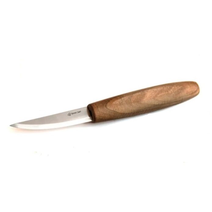 BeaverCraft Wood Carving Sloyd Knife with Walnut Handle.