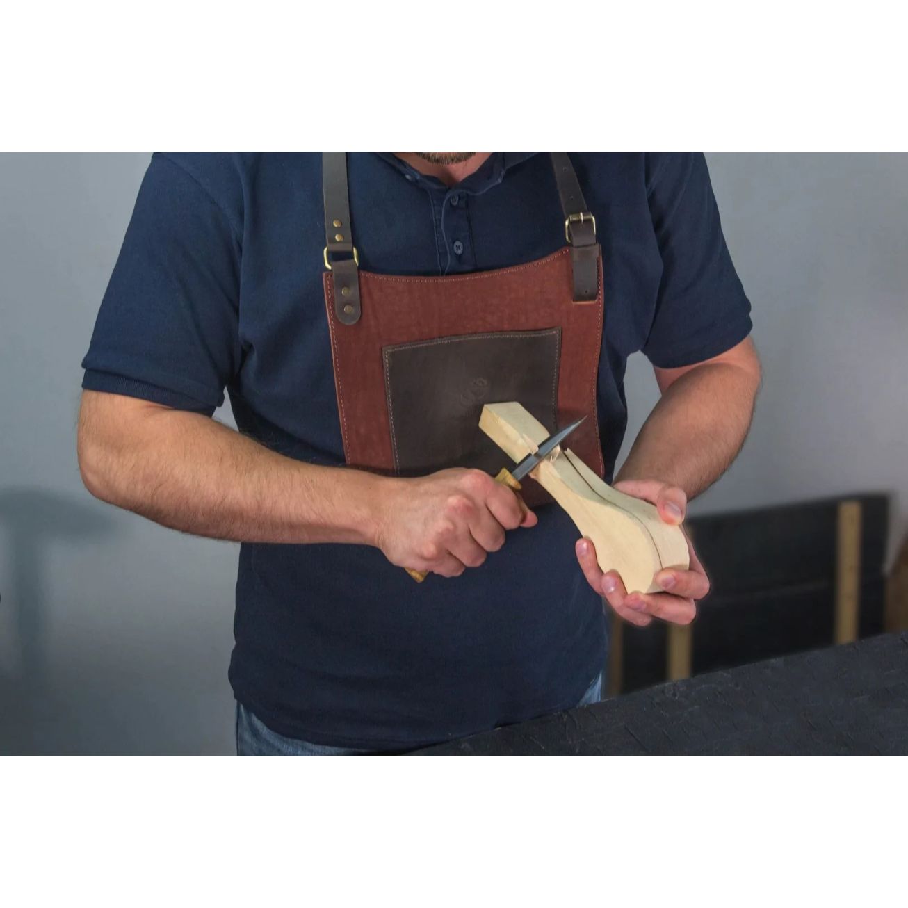 BeaverCraft Chest protector Leather Brown.