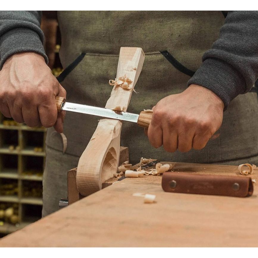 BeaverCraft Drawknife 3mm with Leather Sheath.