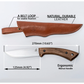 BeaverCraft Carbon Steel Bushcraft Knife Walnut Handle with Leather Sheath - BSH1