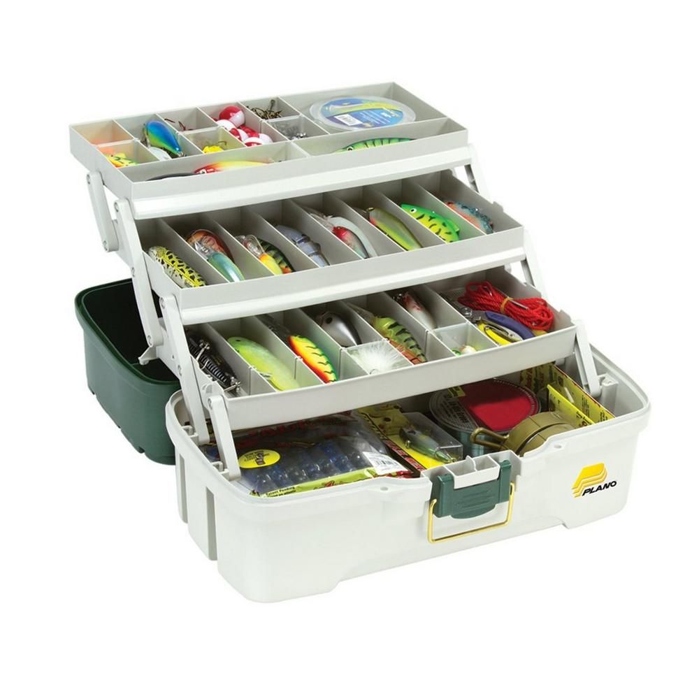 Plano Tackle Box Green / White 3 Tray Plano Tackle Box Green / White 3 Tray