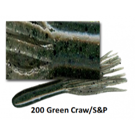 Gitzit Tubes 3.5" - Green Craw 10 Pack