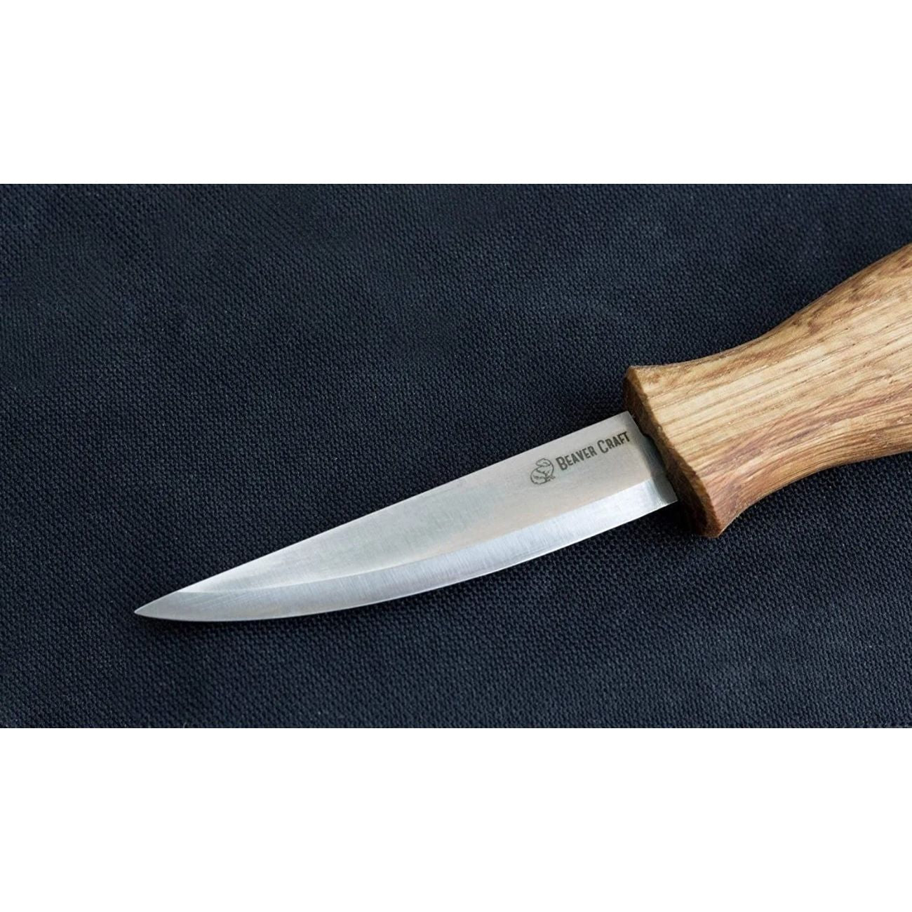 BeaverCraft Wood Carving Sloyd Knife with Oak Handle