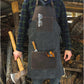 BeaverCraft Brown canvas with Leather Wood Carving Apron